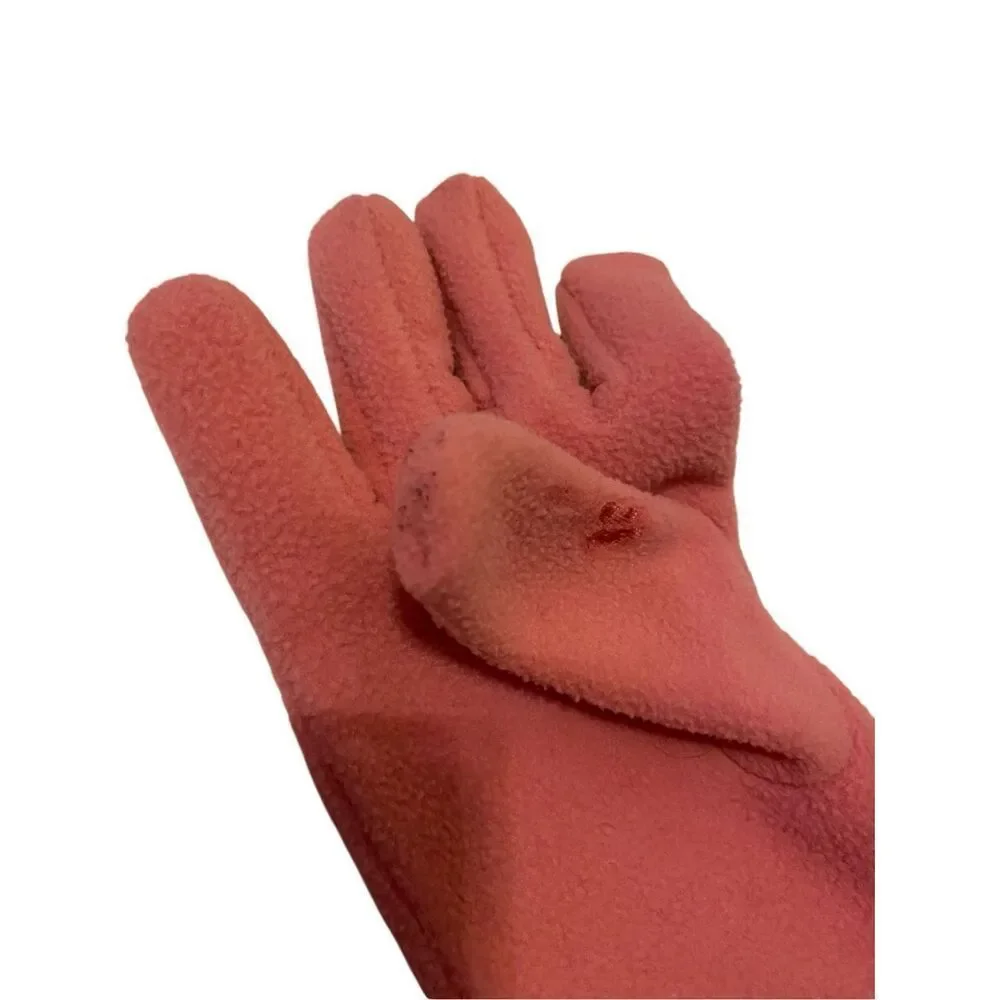 Playboy Bunny Vintage Y2K Fleece Winter Gloves Snow Fuzzy Soft Ski Snowboarding